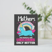 Homeschool Moederdag Familie Unicorn Briefkaart (Staand voorkant)