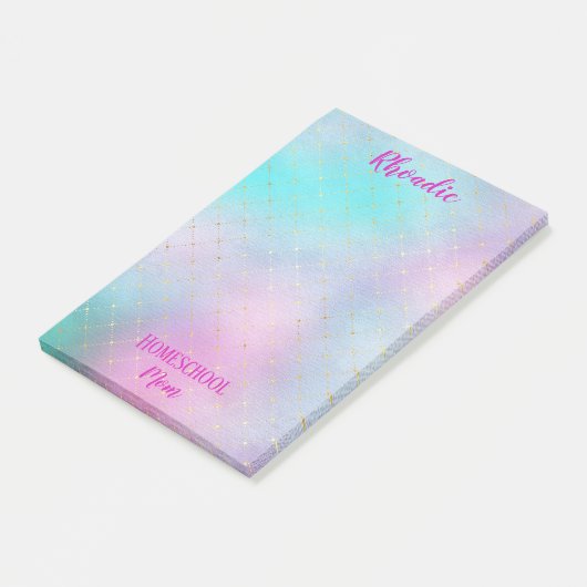 Homeschool Mom Kleurrijk Post-it® Notes (Schuin)