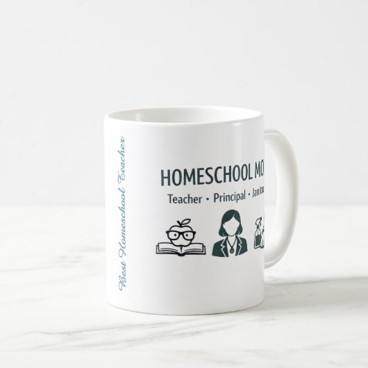 Homeschool Mom's Personalized Mug Koffiemok (Voorkant rechts)