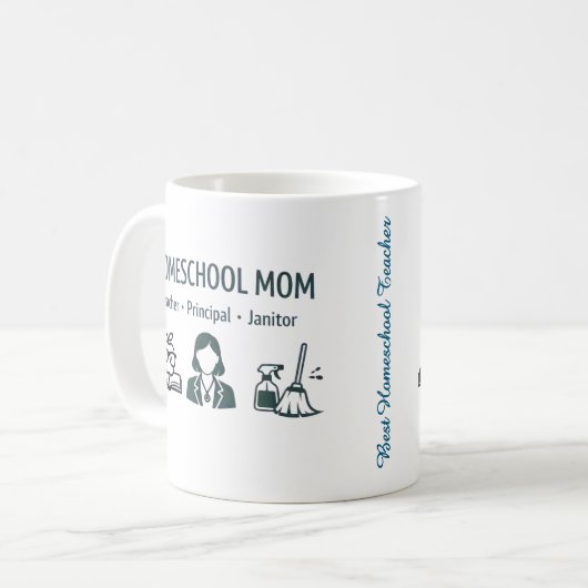 Homeschool Mom's Personalized Mug Koffiemok (Voorkant links)