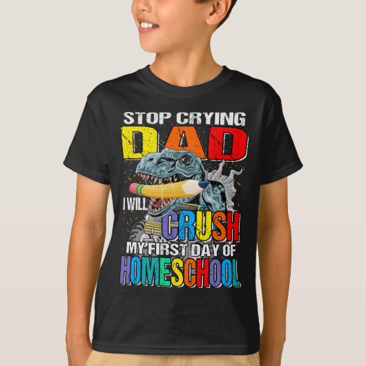 Homeschool Monster Truck Dinosaur T-shirt (Voorkant)
