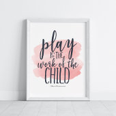Homeschool Montessori Quote Waterverf Poster