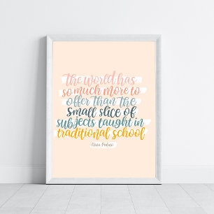 Homeschool Motivatie Quote Art Poster