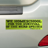 Homeschool Nerds Bumpersticker (Op auto)