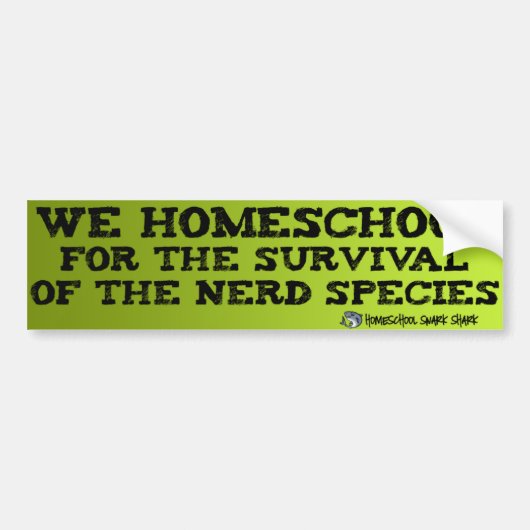 Homeschool Nerds Bumpersticker (Voorkant)