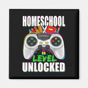 Homeschool Niveau Ontgrendeld Gamer Eerste Dag Van Magneet