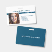 Homeschool Ouder ID Badge | Klassiek blauw (Voor- en achterkant)