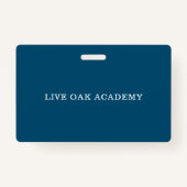Homeschool Ouder ID Badge | Klassiek blauw (Achterkant)