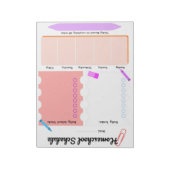 HomeSchool Planner voor dagelijkse taken Notitieblok (Linkerzijde)