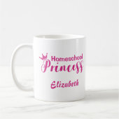 Homeschool Princess Pink en White Koffiemok (Links)