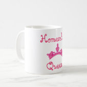 Homeschool Queen Pink and White Koffiemok (Voorkant links)