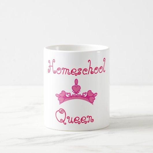 Homeschool Queen Pink and White Koffiemok (Center)
