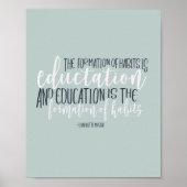 Homeschool Quote Charlotte Mason Wall Art Poster (Voorkant)