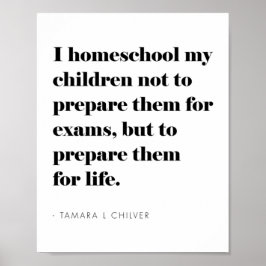 Homeschool Quote Inspirerend Modern Minimalist Poster