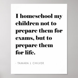Homeschool Quote Inspirerend Modern Minimalist Poster