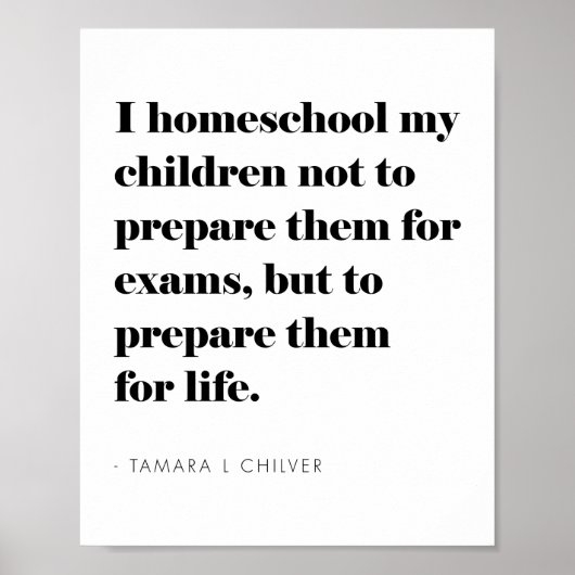 Homeschool Quote Inspirerend Modern Minimalist Poster (Voorkant)