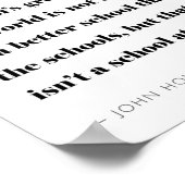 Homeschool Quote Modern Minimalistisch Poster (Hoek)