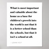 Homeschool Quote Modern Minimalistisch Poster (Voorkant)