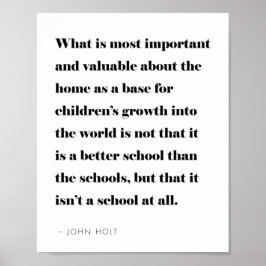 Homeschool Quote Modern Minimalistisch Poster