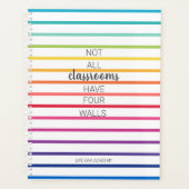 Homeschool Quote Notitieboek Colorful Rainbow Stri (Voorkant)