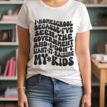 HomeSchool Quote Retro aangepaste tekstkleuren