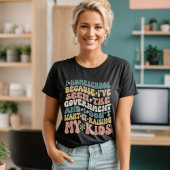HomeSchool Quote Retro aangepaste tekstkleuren T-shirt