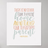 Homeschool Quote Typografie Art Poster (Voorkant)
