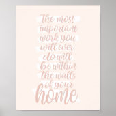 HomeSchool Quote Wall Art Pastel Kleuren Poster (Voorkant)
