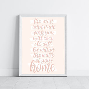 HomeSchool Quote Wall Art Pastel Kleuren Poster