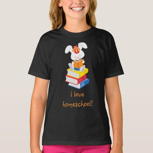 Homeschool Rabbit T-shirt (Voorkant)