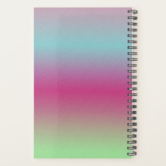 Homeschool Rainbow Gradient Ombre Colorful Planner (Achterkant)