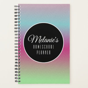 Homeschool Regenboog Gradiënt Ombre Kleurig Planner