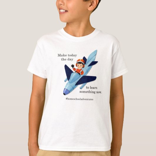 Homeschool Retro Rocket Adventure Learning Shirt (Voorkant)