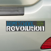 Homeschool Revolution - Familiewaarden eerst! Bumpersticker (Op auto)
