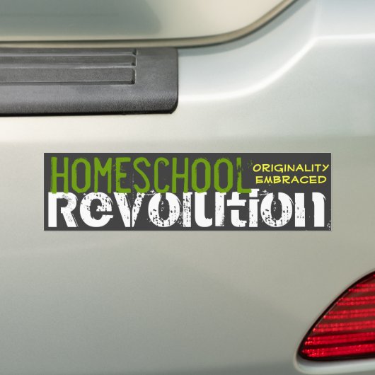 Homeschool Revolution - Originality Embraced Bumpersticker (Op auto)