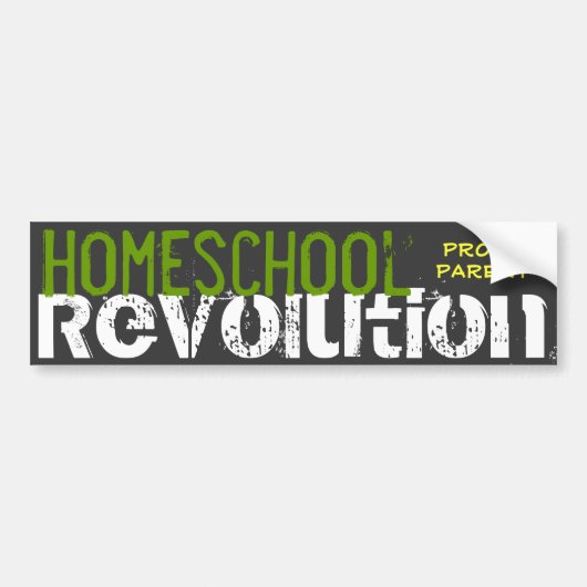 Homeschool Revolution Proud Parent Bumpersticker (Voorkant)