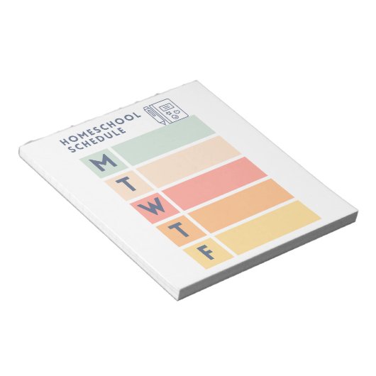 Homeschool Schema Pad Notitieblok (Schuin)
