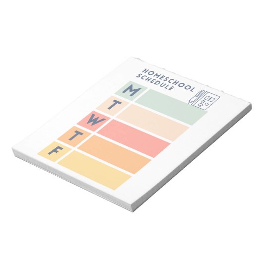 Homeschool Schema Pad Notitieblok (Linkerzijde)
