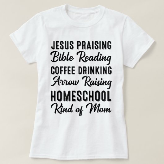 Homeschool Soort van moeder Klassieke Gesprekken T-shirt (Design voorkant)