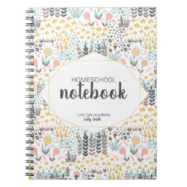 Homeschool Spiral Notitieboek | Moderne flora