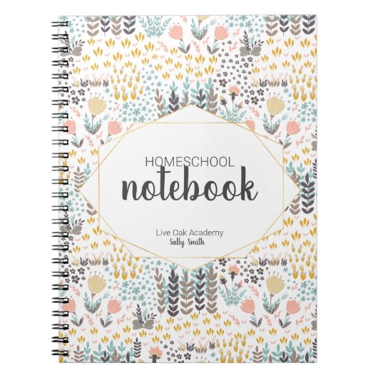 Homeschool Spiral Notitieboek | Moderne flora (Voorkant)