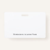 Homeschool Student ID Badge (Achterkant)
