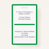 Homeschool Student ID Badge (Achterkant)