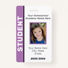 Homeschool Student ID Badge
