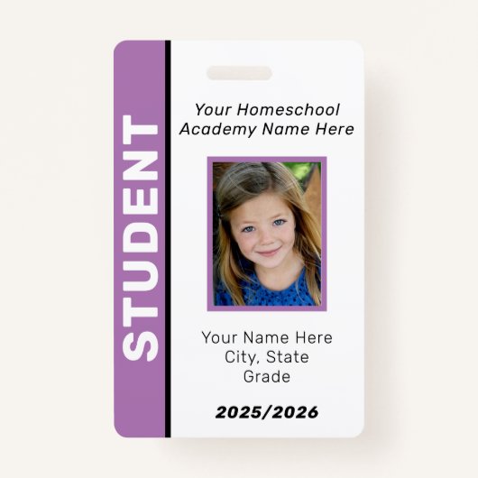 Homeschool Student ID Badge (Voorkant)
