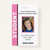 Homeschool Student ID Badge (Voorkant)