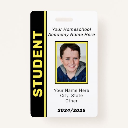 Homeschool Student ID Badge (Voorkant)