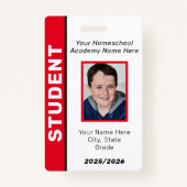 Homeschool Student ID Badge (Voorkant)