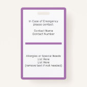 Homeschool Student ID Badge (Achterkant)