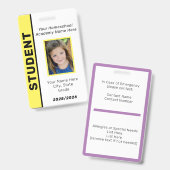 Homeschool Student ID Badge (Voor- en achterkant)